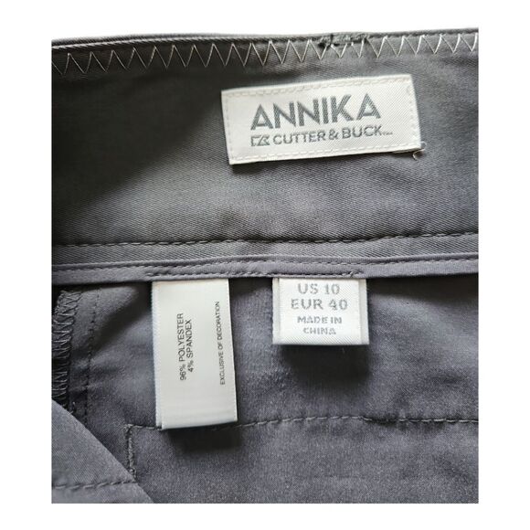 Annika Cutter & Buck Gray Lattice Print Golf Shorts Size 10 - Picture 7 of 8